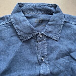 Zara Blue Dress Shirt Classic Style